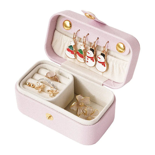 Anyhouz Jewelry Storage Mini Ring Box Portable 1pc New Pink