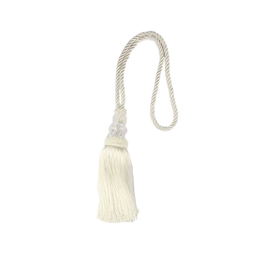 Anyhouz Curtain Tie White Tassel Braid Curtain Ropes