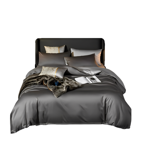 Anycozy Duvet Comforter Set Double Deep Grey/ Light Grey Blanket Bedspread 6 Pcs Bed Set
