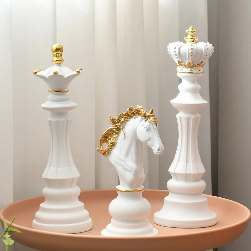 Anyhouz Home Figurine Chess Piece White King Medium Resin