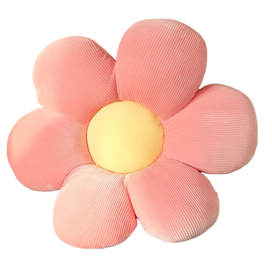 Anyhouz Plush Pillow Pink Flower Shape Stuffed Soft Pillow Seat Cushion Room Decor 30-35cm
