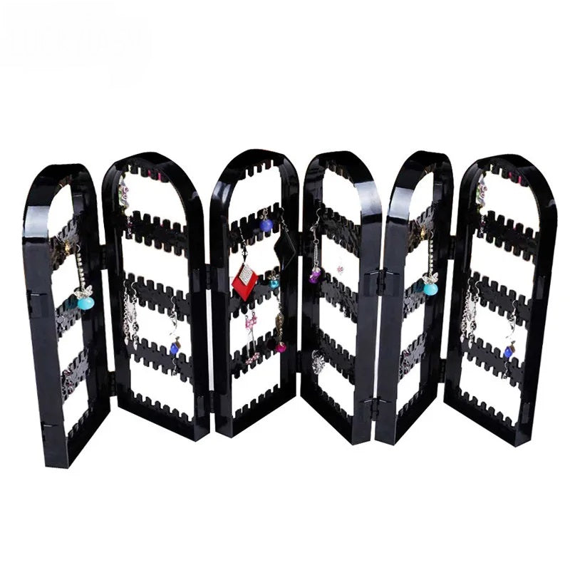 Anyhouz Jewelry Shelf Stand Holder 6 Black Fans Panels