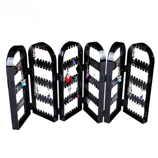 Anyhouz Jewelry Shelf Stand Holder 6 Black Fans Panels