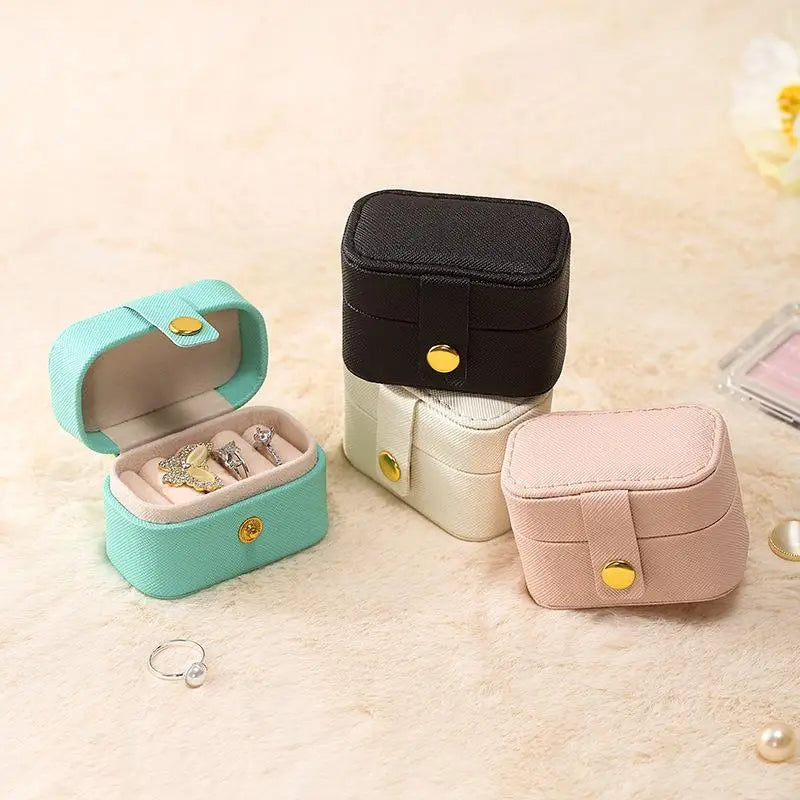 Anyhouz Jewelry Storage Mini Ring Box Portable 1pc New Pink