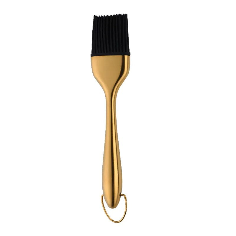 AnyGleam Brush Gold Stainless Steel Handle Oil for BBQ and Bread Basting