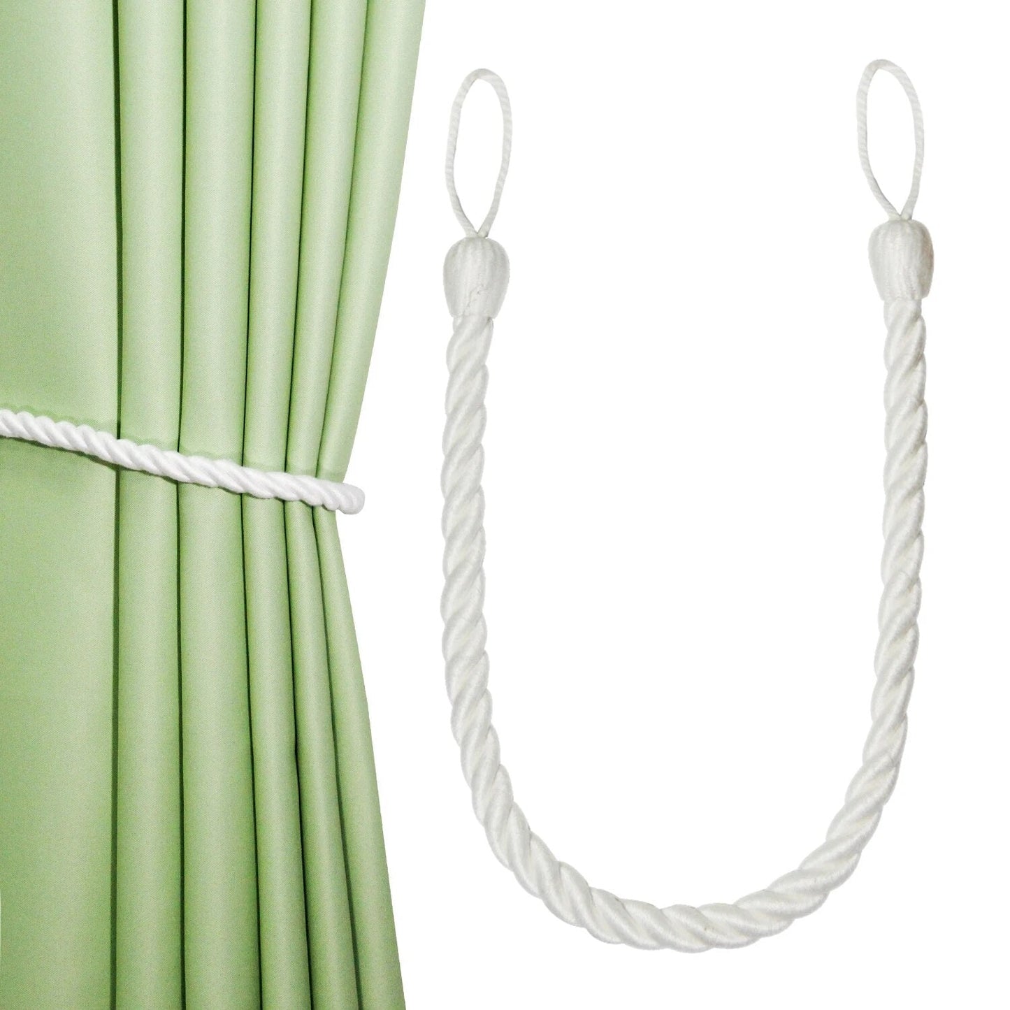 Anyhouz Curtain Tie White Braid Curtain Ropes