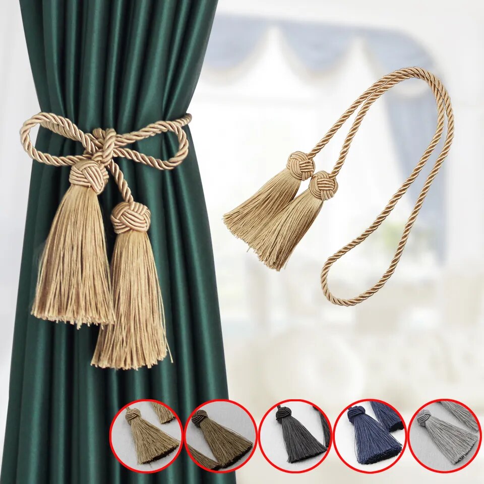 Anyhouz Curtain Tie Gold Tassel Curtain Gold Tiebacks