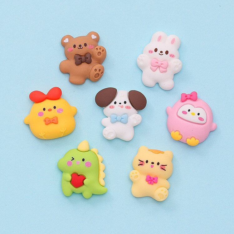 Anykidz 7pcs Standing Little Animal Accessories Jeans Clogs Pendant Pin Designer Ornament Jibbitz for Crocs