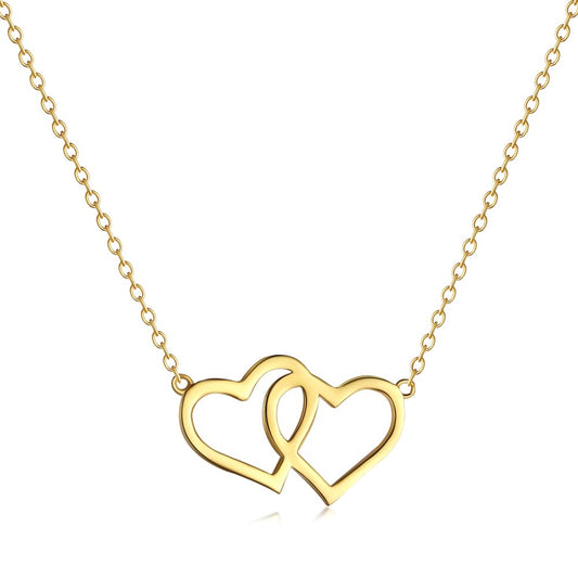 Anyco Necklace Gold Dylam Fashion Gold Plated 925 Silver Jewelry Heart Shape