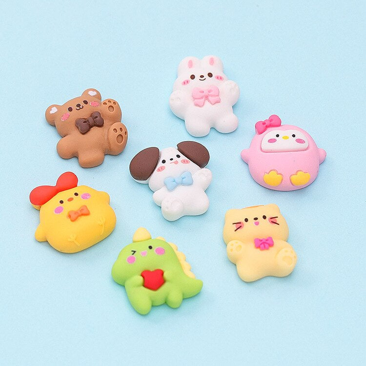 Anykidz 7pcs Standing Little Animal Accessories Jeans Clogs Pendant Pin Designer Ornament Jibbitz for Crocs