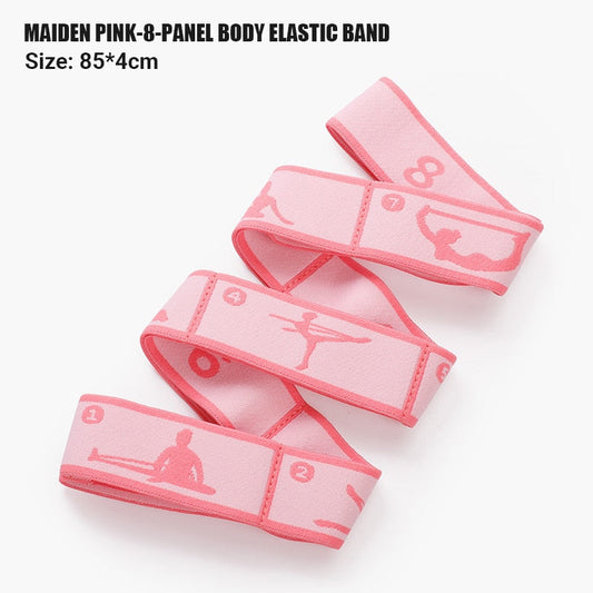 Anyfit Yoga Band Stretcher Neon Pink and White Strap Resistance Belt