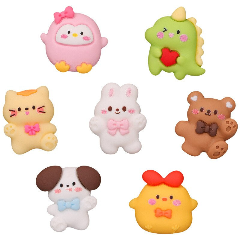 Anykidz 7pcs Standing Little Animal Accessories Jeans Clogs Pendant Pin Designer Ornament Jibbitz for Crocs