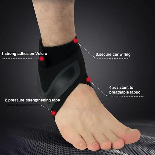 Anyfit Resistance Band Black 1Pc Right Large Sport Ankle Support Brace