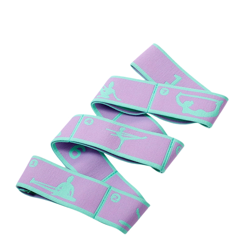 Anyfit Yoga Band Stretcher Neon Blue and Purple Strap Resistance Belt