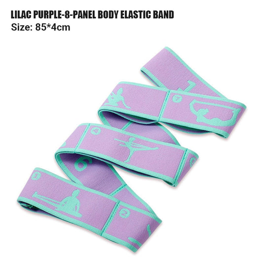 Anyfit Yoga Band Stretcher Neon Blue and Purple Strap Resistance Belt