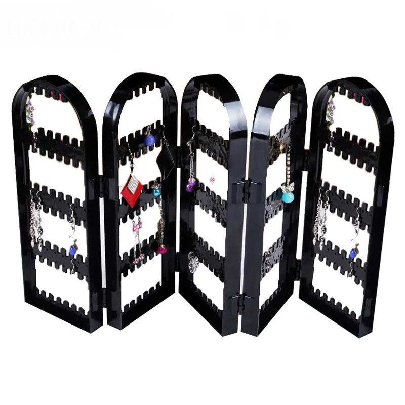 Anyhouz Jewelry Shelf Stand Holder 5 Black Fans Panels