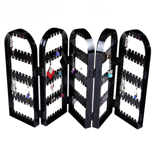 Anyhouz Jewelry Shelf Stand Holder 5 Black Fans Panels