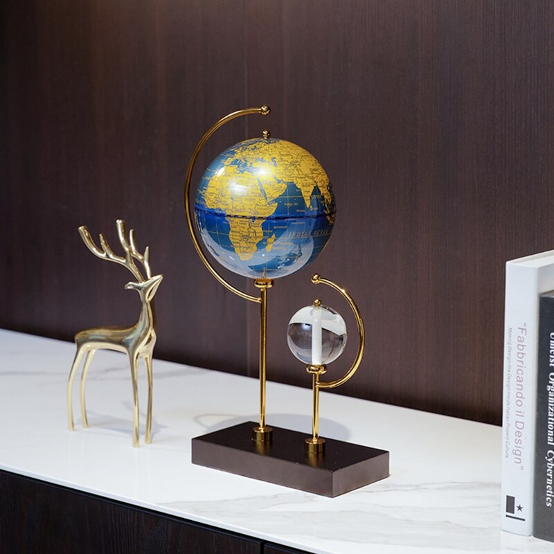 Anyhouz 18*37cm Creative Globe Tabletop Home Decor