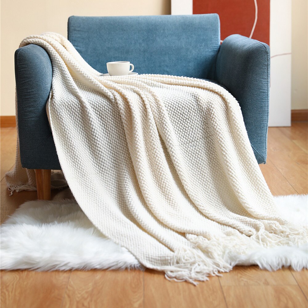 Anyhouz  Throw Blanket White 127*172cm