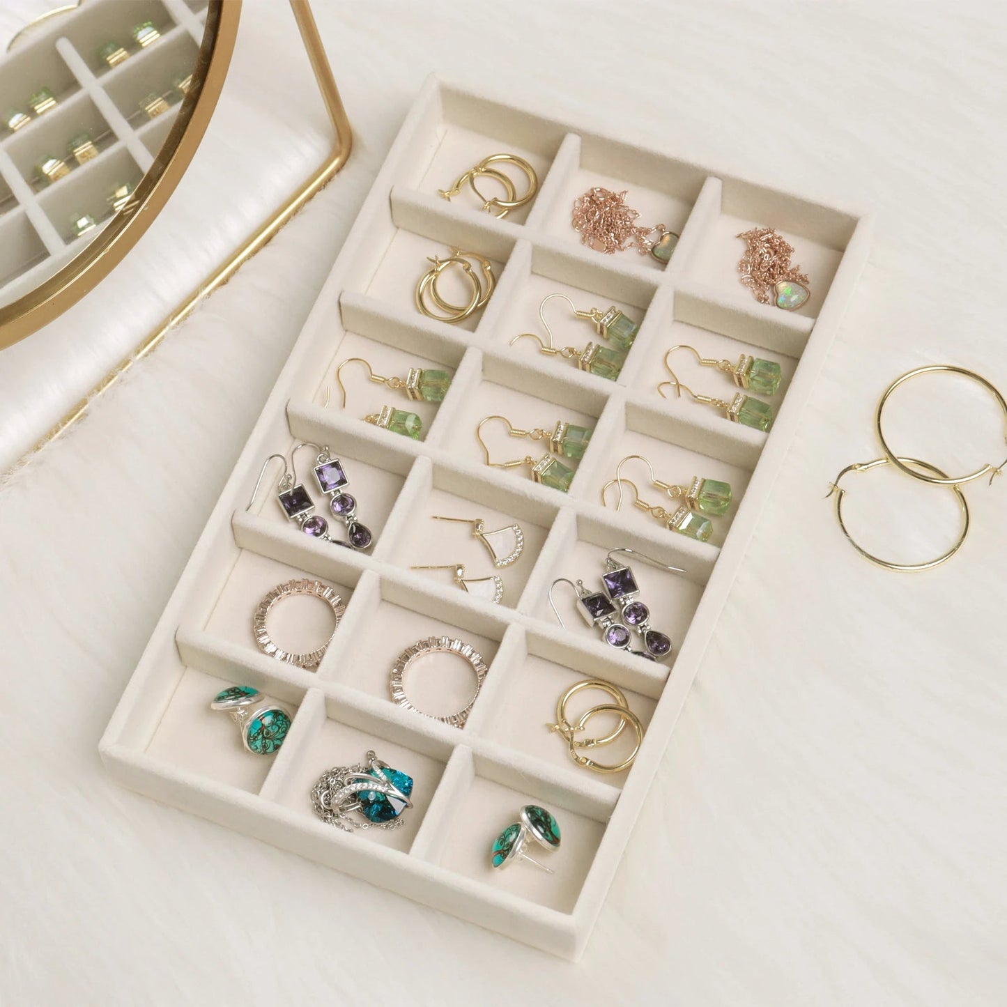 Anyhouz Jewelry Storage Beige Design G Display Tray