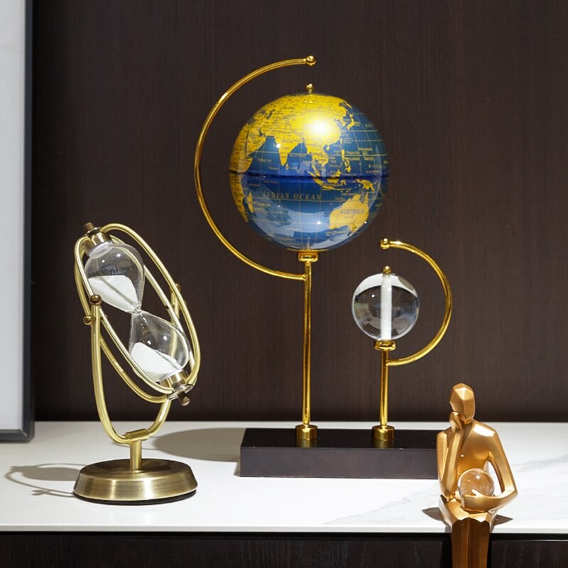 Anyhouz 18*37cm Creative Globe Tabletop Home Decor