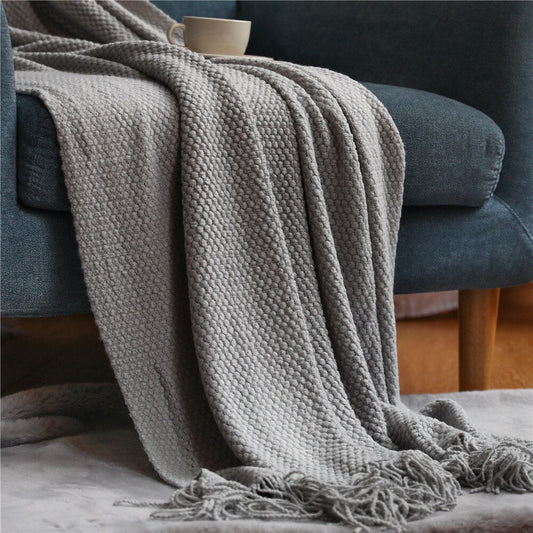 Anyhouz Light Gray Throw Blanket 127*172cm