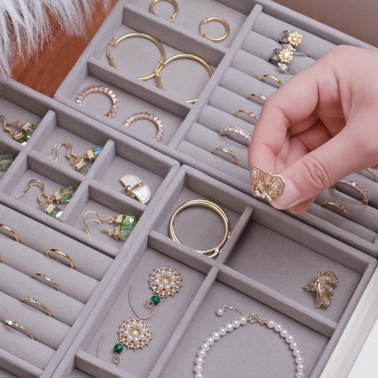 Anyhouz Jewelry Storage Beige Design D Display Tray