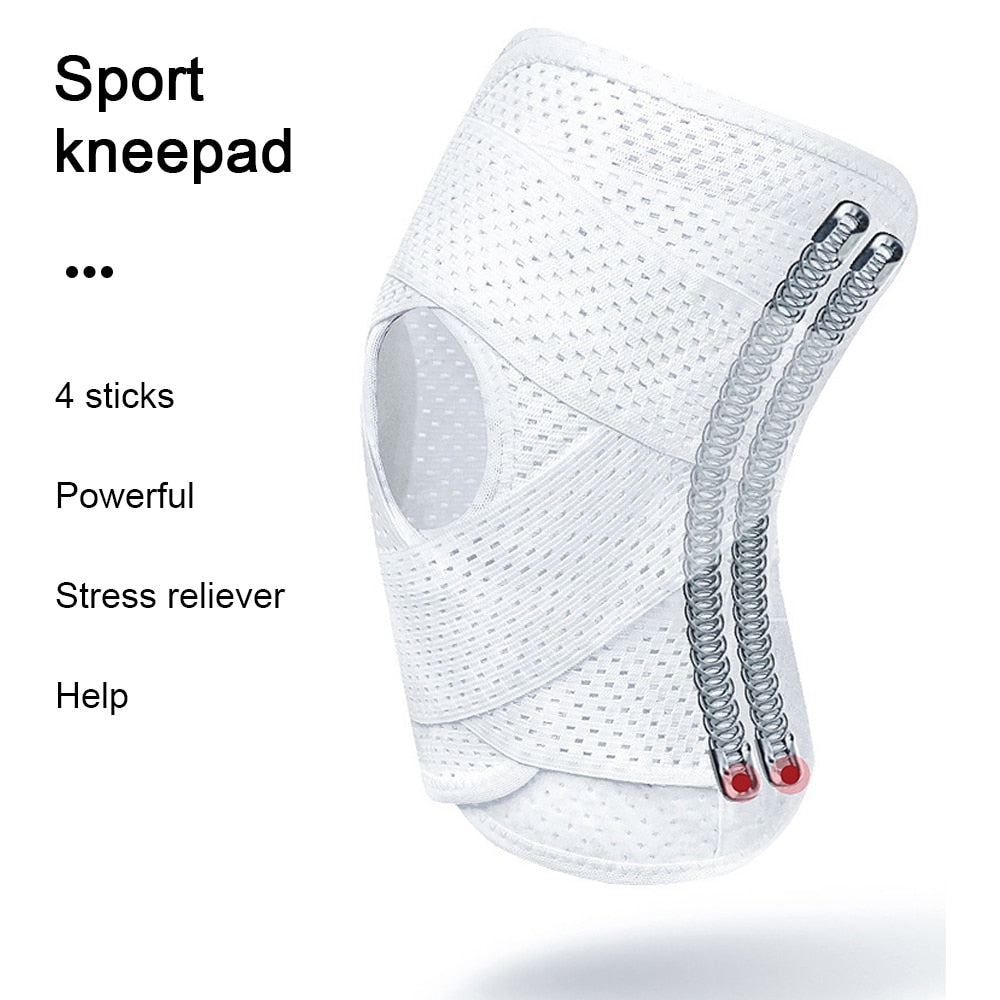 Anyfit 1PC Sports Kneepad 37-45cm Black Elastic Fitness Gear Left Brace Protector