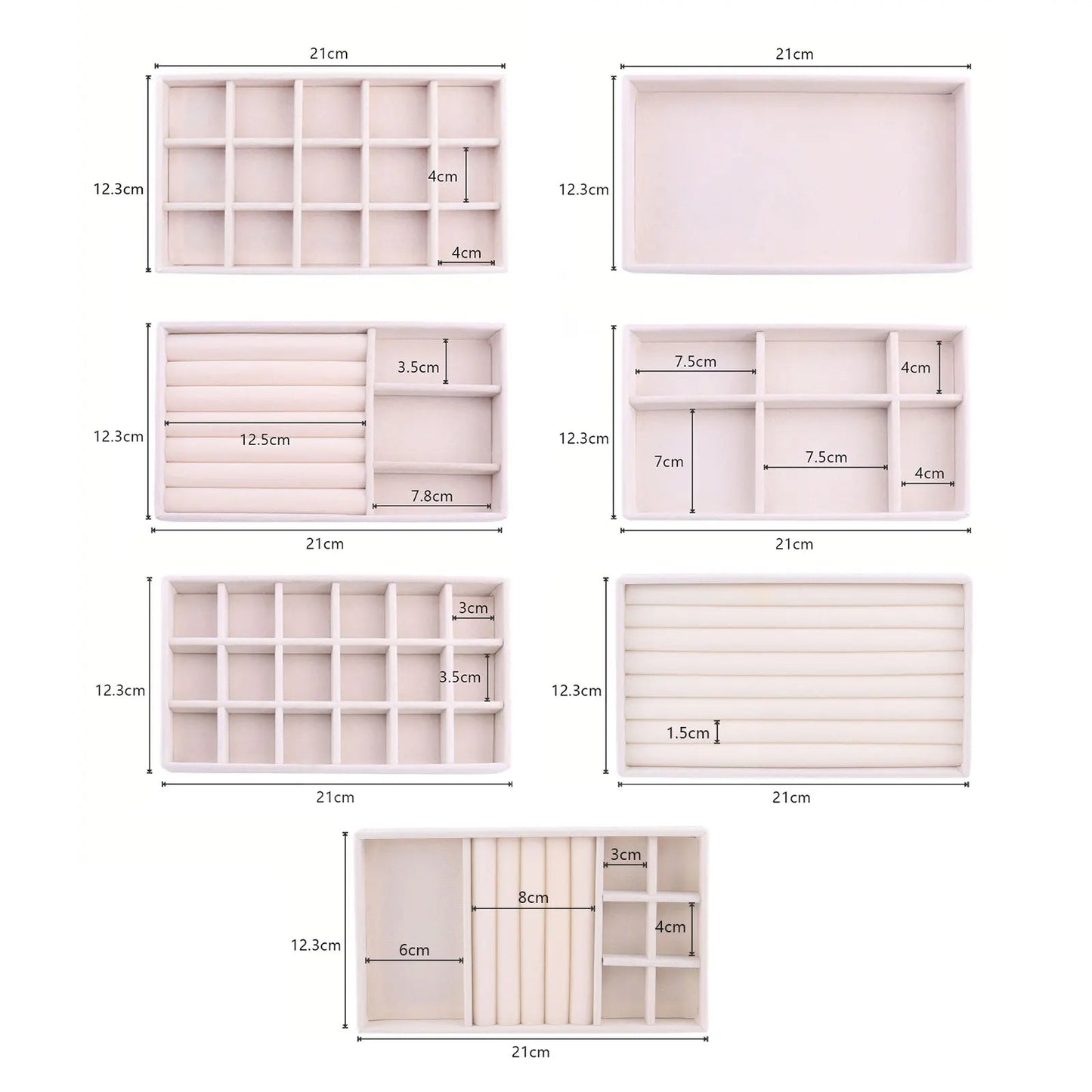 Anyhouz Jewelry Storage Beige Design F Display Tray