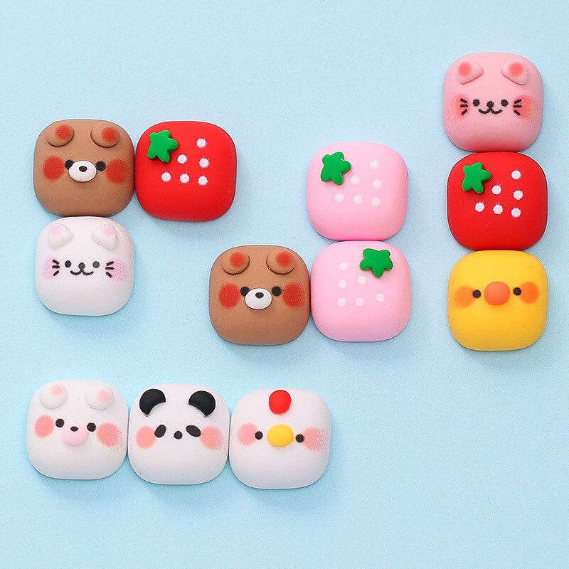 Anykidz 9pcs Square Animal Head Design Shoe Charm Accessories Jeans Clogs Pendant Pin Designer Ornament Jibbitz for Crocs