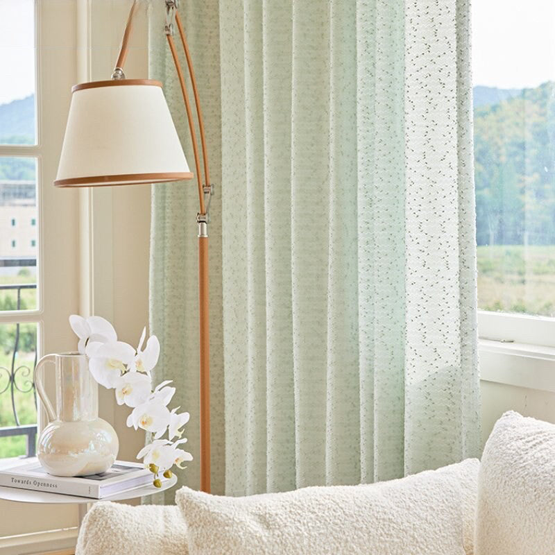 Anyhouz Curtains Beige Retro Style Texture Fashion Decor 100cm