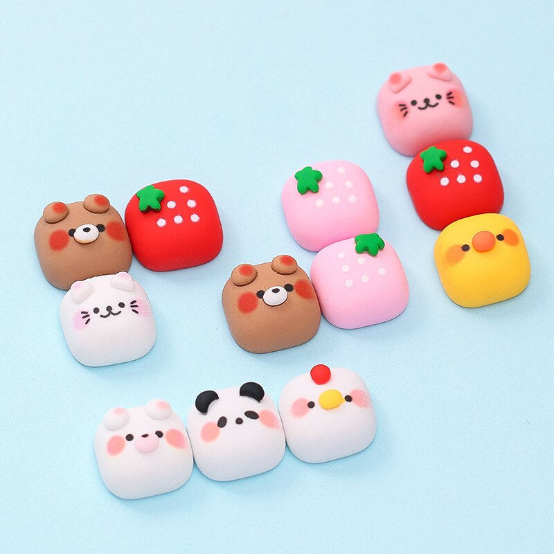 Anykidz 9pcs Square Animal Head Design Shoe Charm Accessories Jeans Clogs Pendant Pin Designer Ornament Jibbitz for Crocs