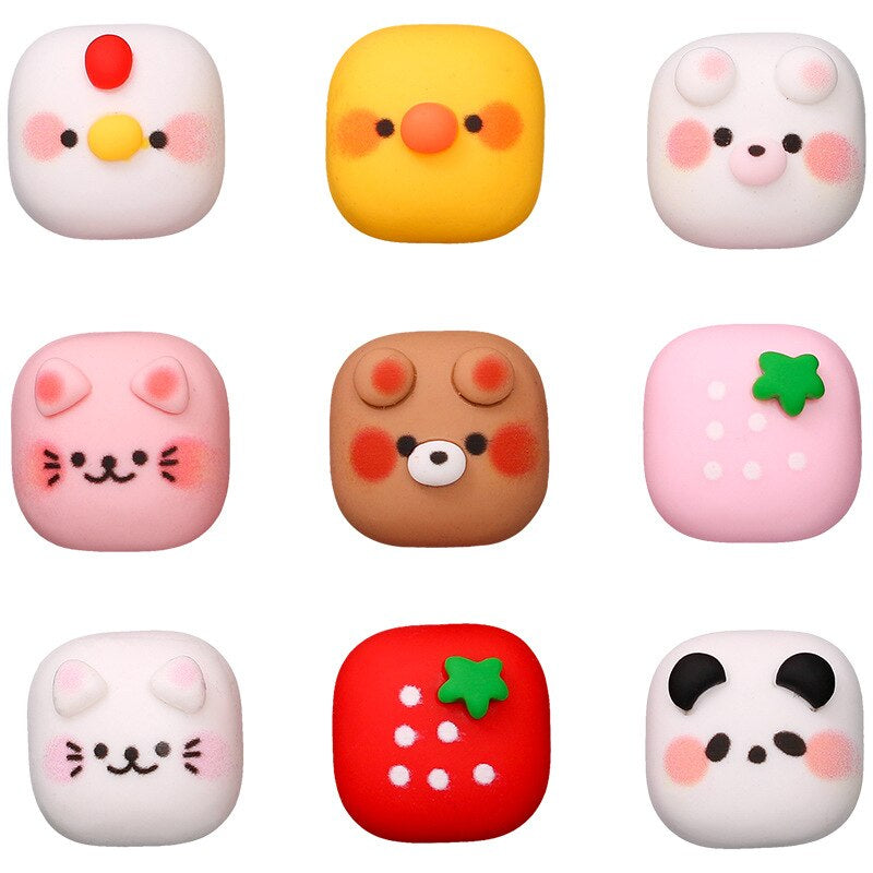 Anykidz 9pcs Square Animal Head Design Shoe Charm Accessories Jeans Clogs Pendant Pin Designer Ornament Jibbitz for Crocs