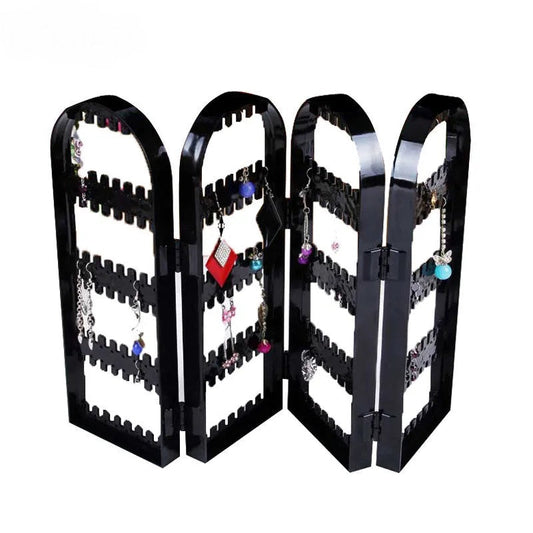 Anyhouz Jewelry Shelf Stand Holder 4 Black Fans Panels