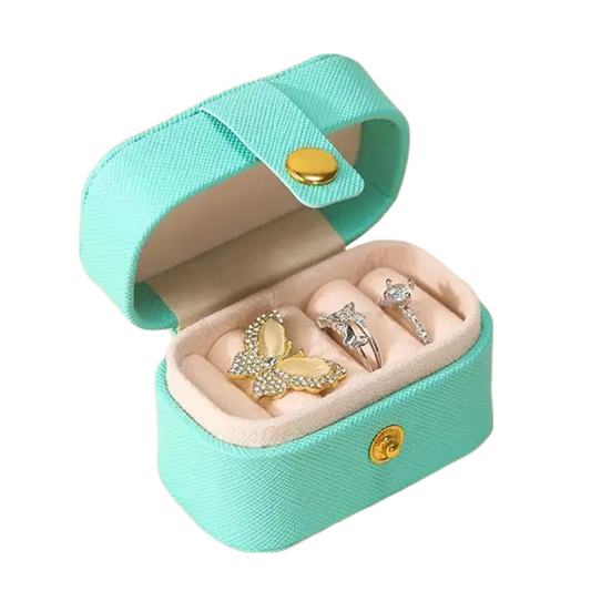 Anyhouz Jewelry Storage Mini Ring Box Portable 1pc Green