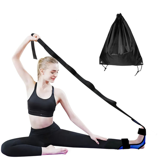 Anyfit Yoga Band Stretcher Solid Blue Strap Resistance Belt With Bundle Bag