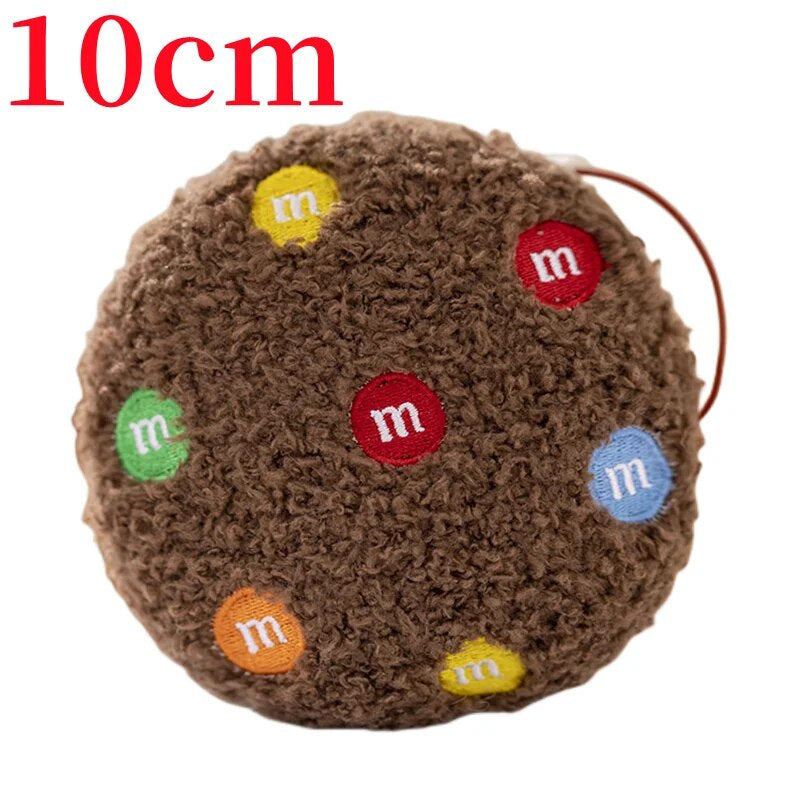 Anyhouz Plush Pillow Dark Brown Chocolate Cookies Biscuit Shape Stuffed Soft Pillow Seat Cushion Room Decor 10cm