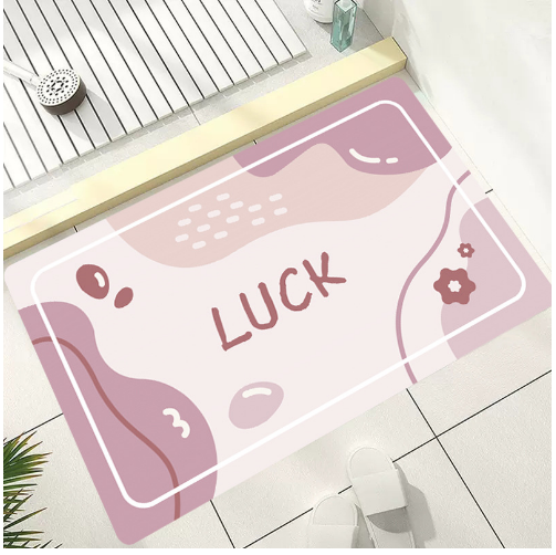 Anyhouz Pink Rectangle Shape Door Floor Mats 50cm*80cm