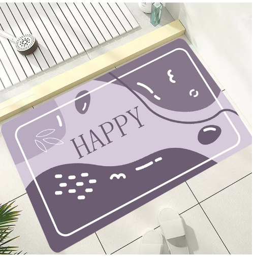 Anyhouz Purple Rectangle Shape Door Floor Mats 50cm*80cm