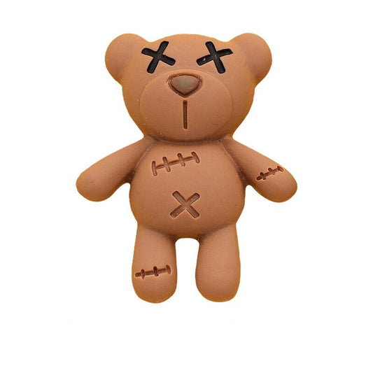 Anykidz Brown Teddy Bear Shoe Charm Accessories Jeans Clogs Pendant Pin Designer Ornament Jibbitz for Crocs