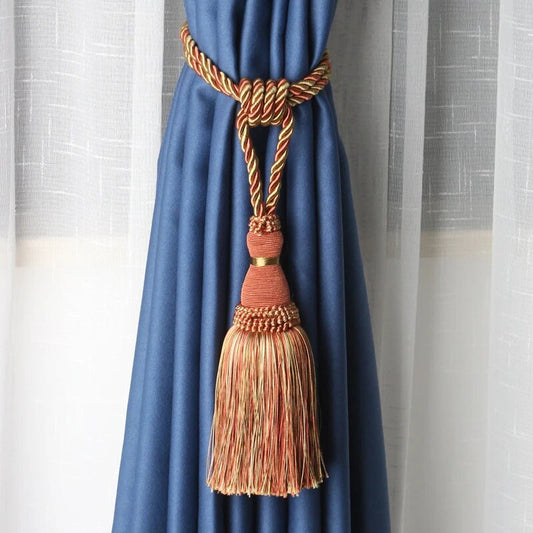 Anyhouz Curtain Tie Red Tassel Curtain Tieback Hanging Ball