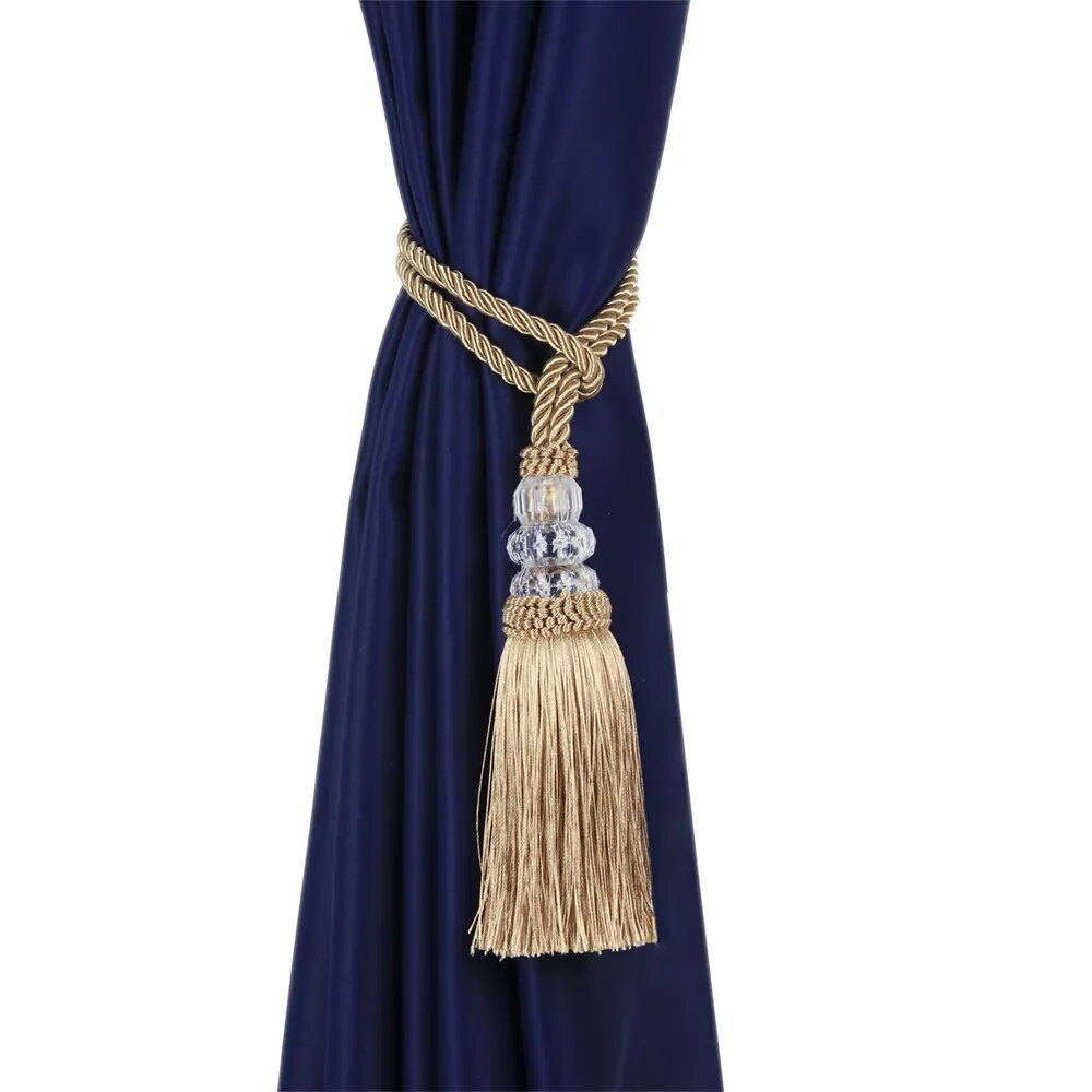 Anyhouz Curtain Tie Gold Tassel Braid Curtain Ropes