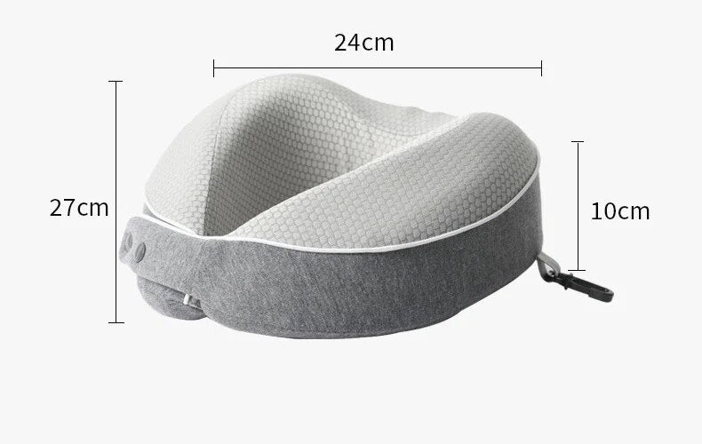 Anypack Neck Pillow Grey 27x24x10cm Memory Cotton U-shaped Comfortable Sleep Headrest