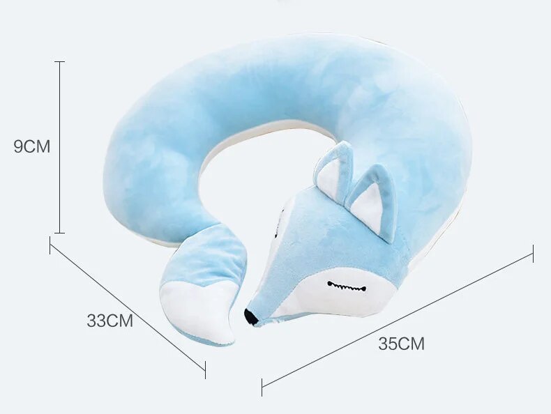 Anypack Neck Pillow Grey 30x30x8cm Creative Cartoon U-Shaped Cute Comfortable Sleep Headrest