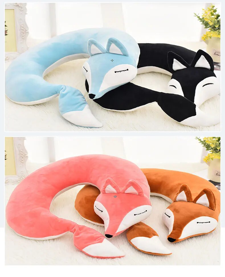 Anypack Neck Pillow Purple 30x30x8cm Creative Cartoon U-Shaped Cute Comfortable Sleep Headrest