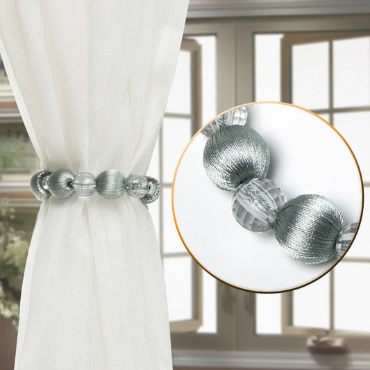 Anyhouz Curtain Tie Blue Bead Curtain Tieback Rope