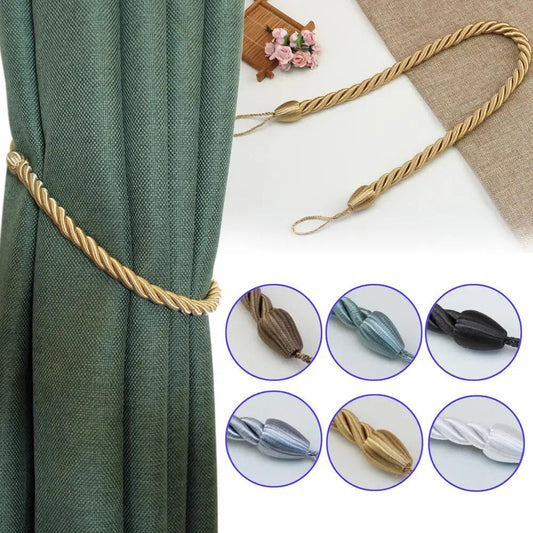 Anyhouz Curtain Tie Charcoal Simple Curtain Tieback