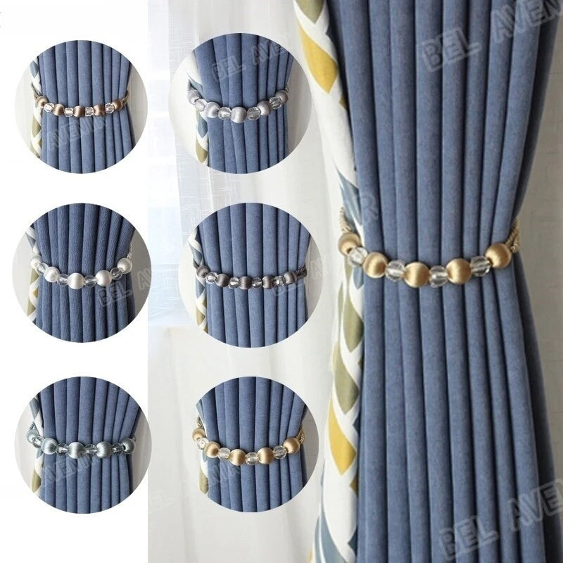 Anyhouz Curtain Tie Blue Bead Curtain Tieback Rope