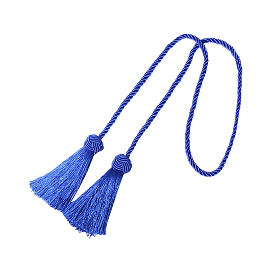 Anyhouz Curtain Tie Royal Blue Tassel Curtain Gold Tiebacks