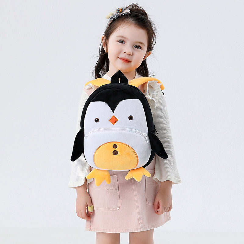 Anykidz 3D Black Penguin Kids School Backpack